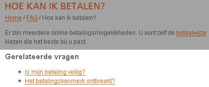 FAQ gerelateerd